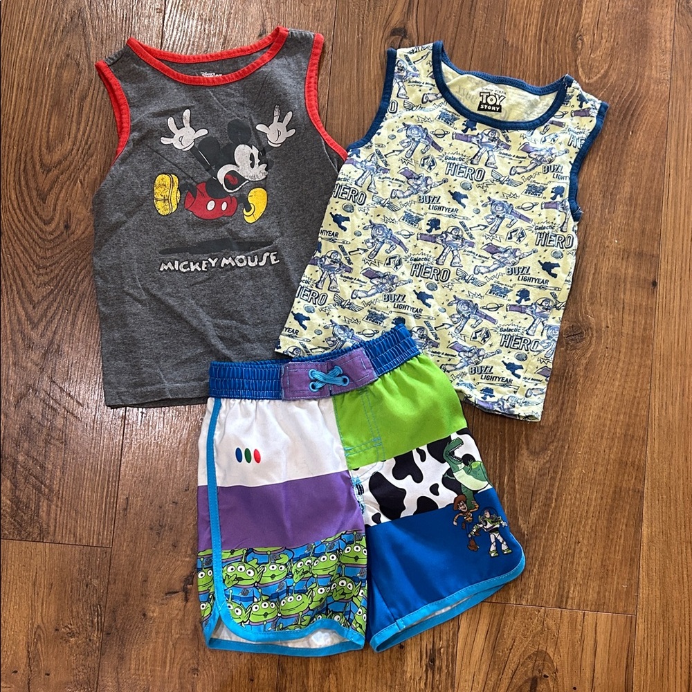 Disney Kids Swim Set - Gray, Blue, Green